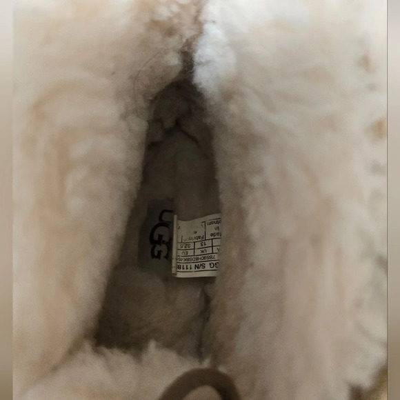 UGG ALENA KIDS MOCCASIN CHESTNUT SUEDE SLIPPERS US KIDS SIZE 1 - Picture 6 of 8